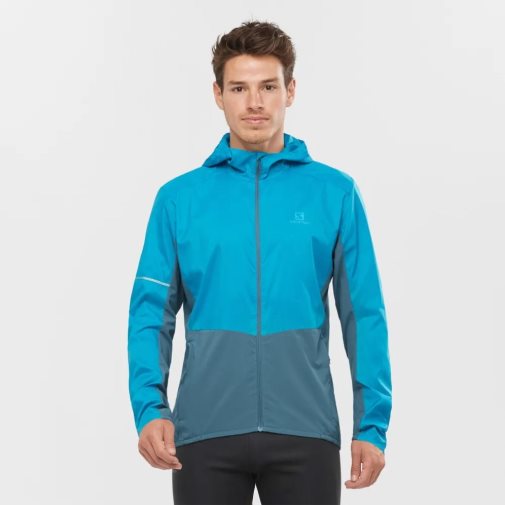 Turquoise Salomon Agile Men's Windbreaker | IE CM1476